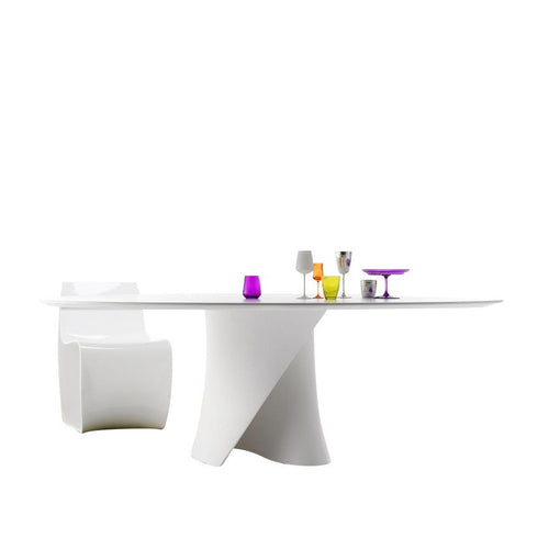 S Table Dining Table / White Base